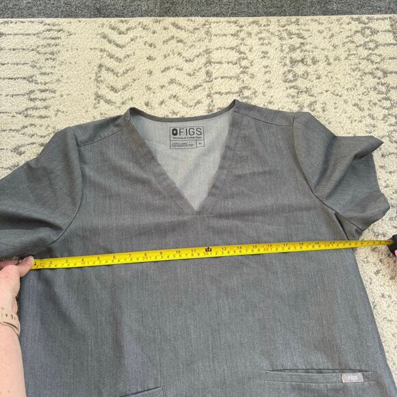 Figs Scrub Top Womens Gray Casma Three Pocket Technical Collection Size XL - Picture 6 of 6
